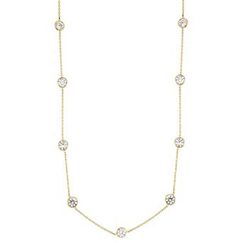 Tiara 10k Gold Station Necklace