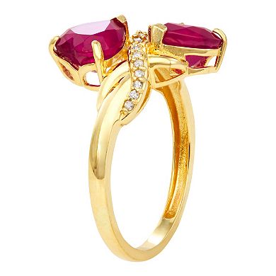10k Gold Ruby and Diamond Ring
