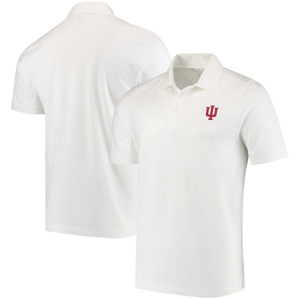 Men's Cutter & Buck White Indiana Hoosiers Collegiate Advantage DryTec Polo