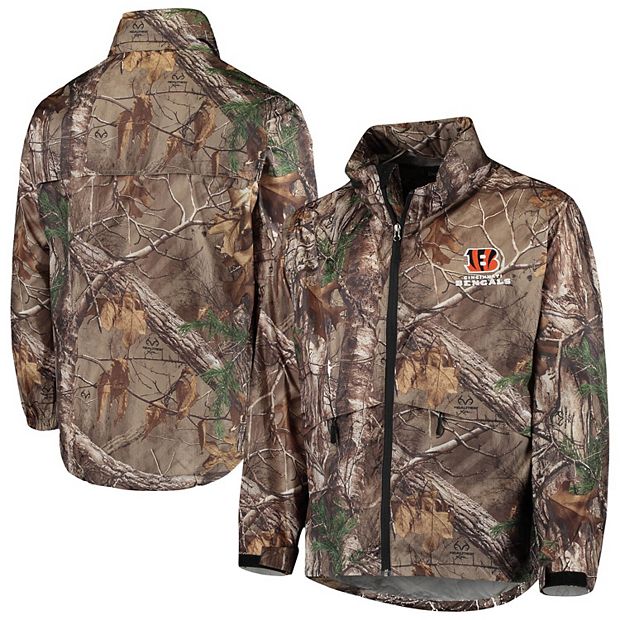 Men's Dunbrooke Realtree Camo Cincinnati Bengals Circle Sportsman Waterproof Packable Full-Zip Jacket Size: Medium