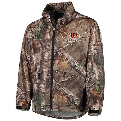 Men's Dunbrooke Realtree Camo Cincinnati Bengals Circle Sportsman Waterproof Packable Full-Zip Jacket