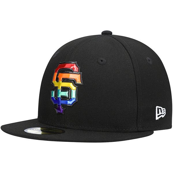 Men's New Era Black San Francisco Giants Rainbow 59FIFTY Fitted Hat