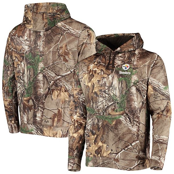 Dunbrooke Pittsburgh Steelers Champion Tech Fleece Pullover Hoodie - Realtree Camo