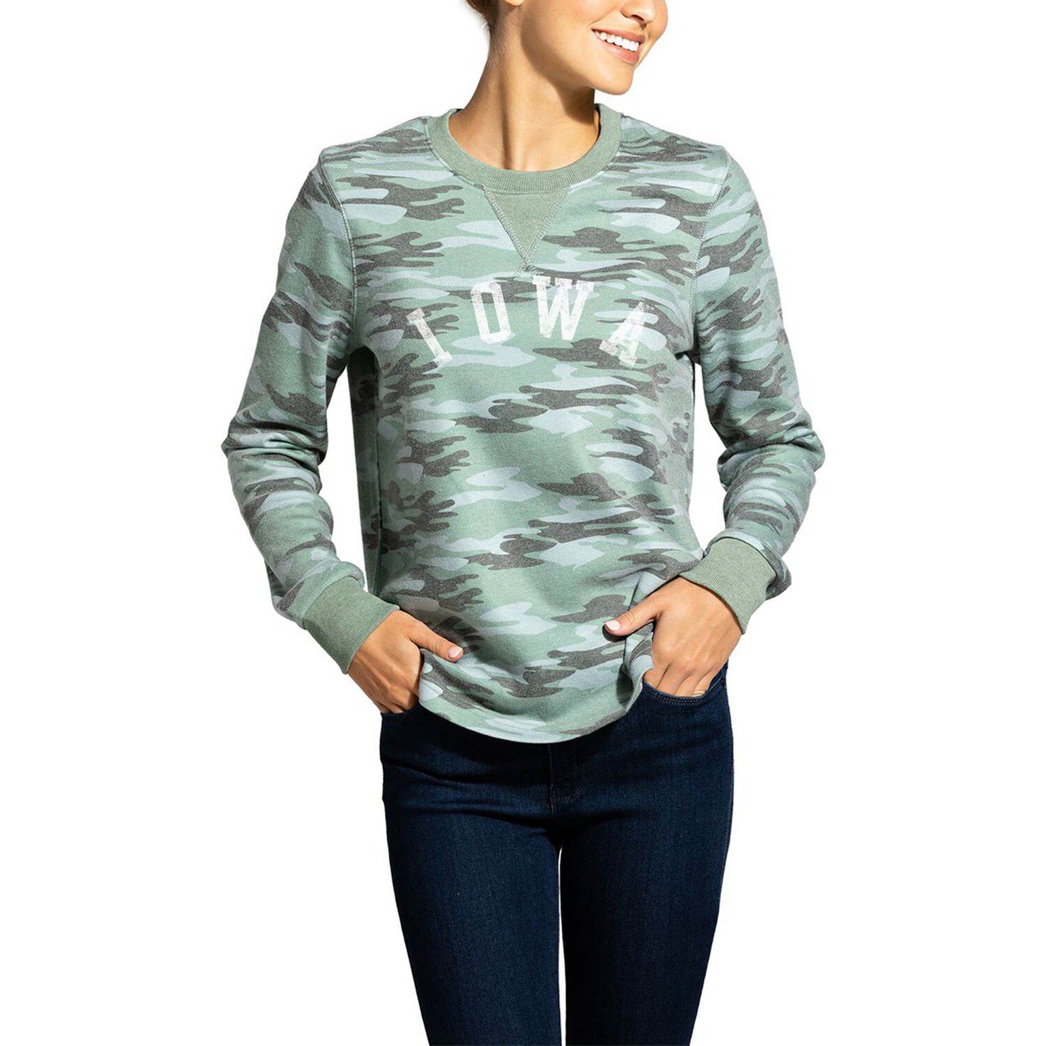 Women's camo sweatshirt american clearance eagle