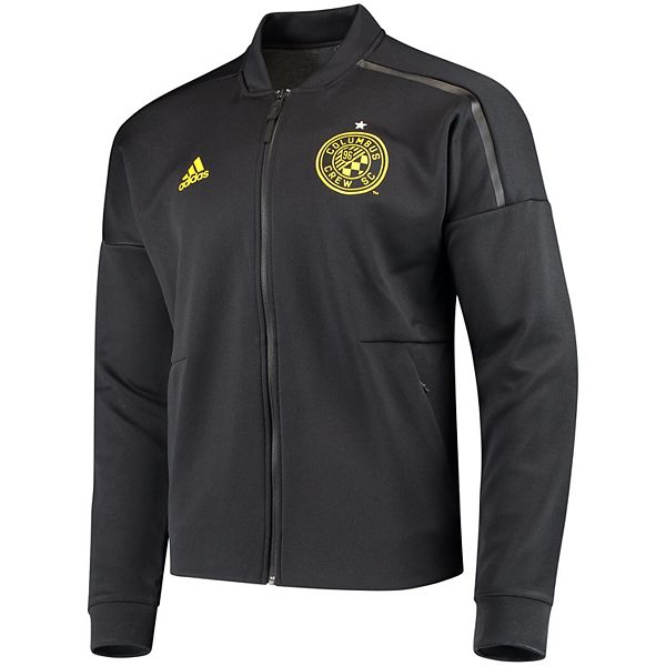 Men S Adidas Black Columbus Crew Sc Anthem Full Zip Z N E Jacket
