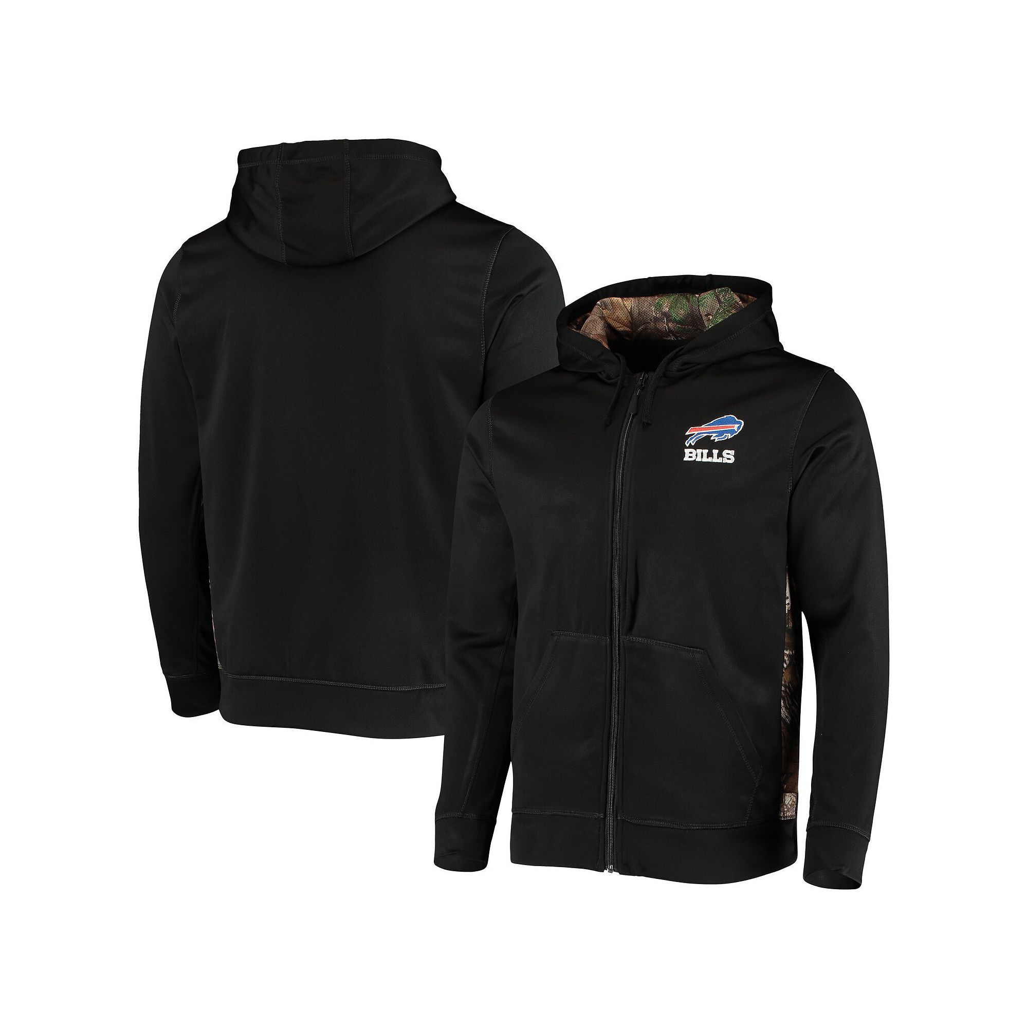 Mens Dunbrooke Black/Realtree Camo Buffalo Bills Decoy Tech Fleece Full-Zi