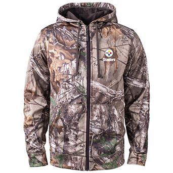 Men's Dunbrooke Realtree Camo Pittsburgh Steelers Trophy Tech Fleece Full-Zip Hoodie