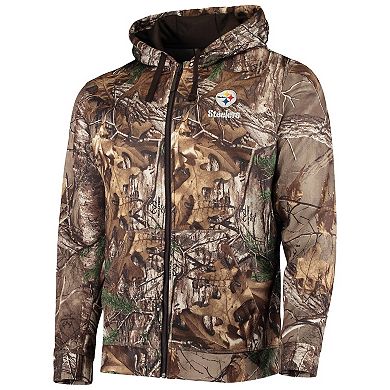 Men's Dunbrooke Realtree Camo Pittsburgh Steelers Trophy Tech Fleece Full-Zip Hoodie