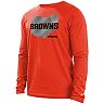 Men's New Era Orange Cleveland Browns State Long Sleeve T-Shirt