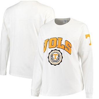 Women's White Tennessee Volunteers Plus Size Edith Long Sleeve T-Shirt