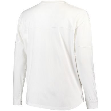 Women's White Tennessee Volunteers Plus Size Edith Long Sleeve T-Shirt