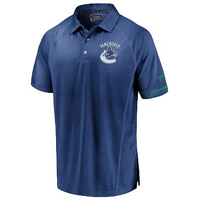 Men's Fanatics Branded Blue Vancouver Canucks Authentic Pro Rinkside Polo