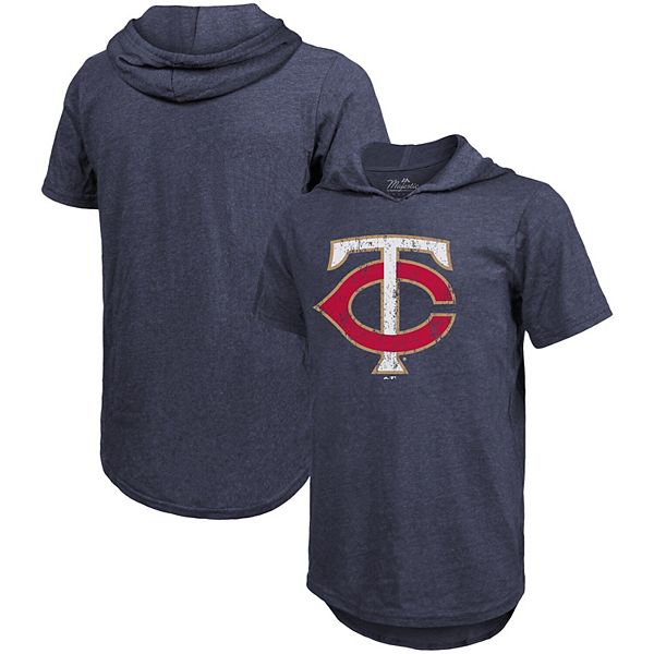Majestic Mens Minnesota Twins Victory Cotton Blend Short Sleeve T-Shirt Charcoal Gray Medium