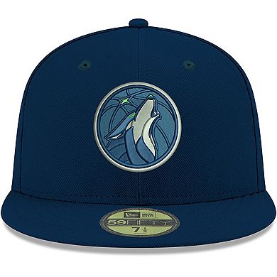 Men's New Era Navy Minnesota Timberwolves Official Team Color 59FIFTY Fitted Hat