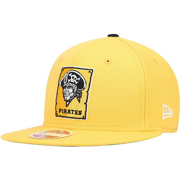 Men's New Era Gold Pittsburgh Pirates Wool Coop Historic Logo