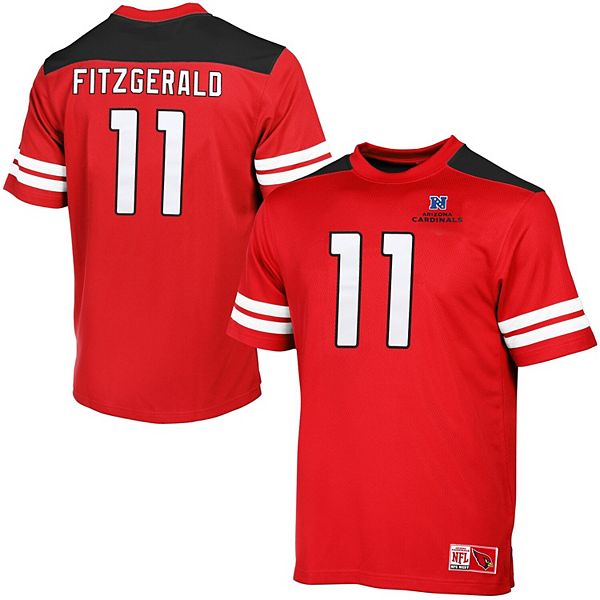 Mens Arizona Cardinals Larry Fitzgerald Majestic Cardinal Hashmark II T- Shirt