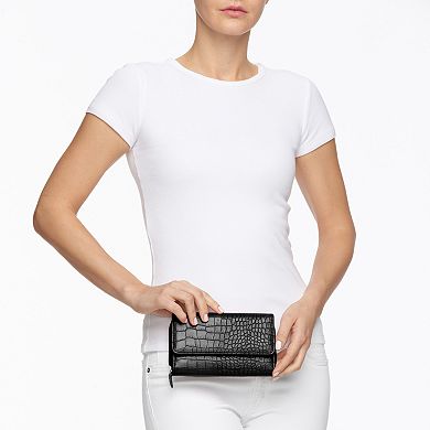 Croft & Barrow® Faux-Crocodile Clutch Organizer