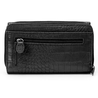 Croft & Barrow® Faux-Crocodile Clutch Organizer