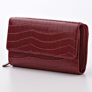 Croft & Barrow® Faux-Crocodile Clutch Organizer