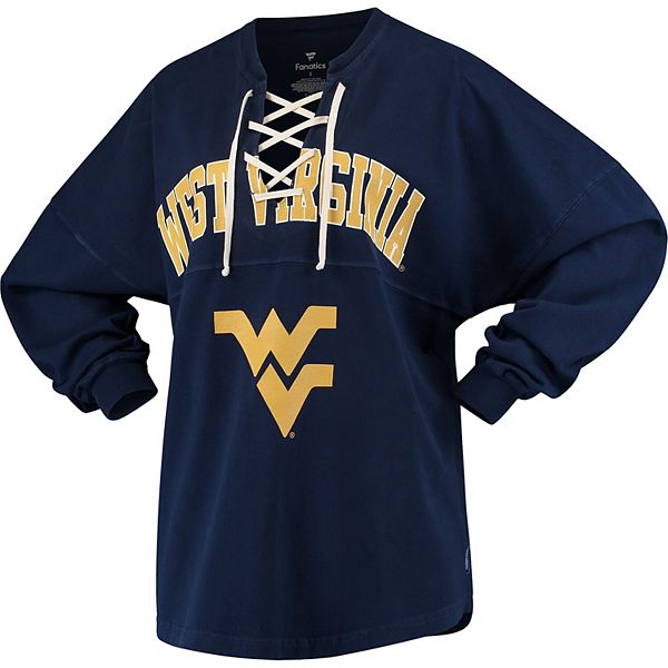 wvu lace up shirt