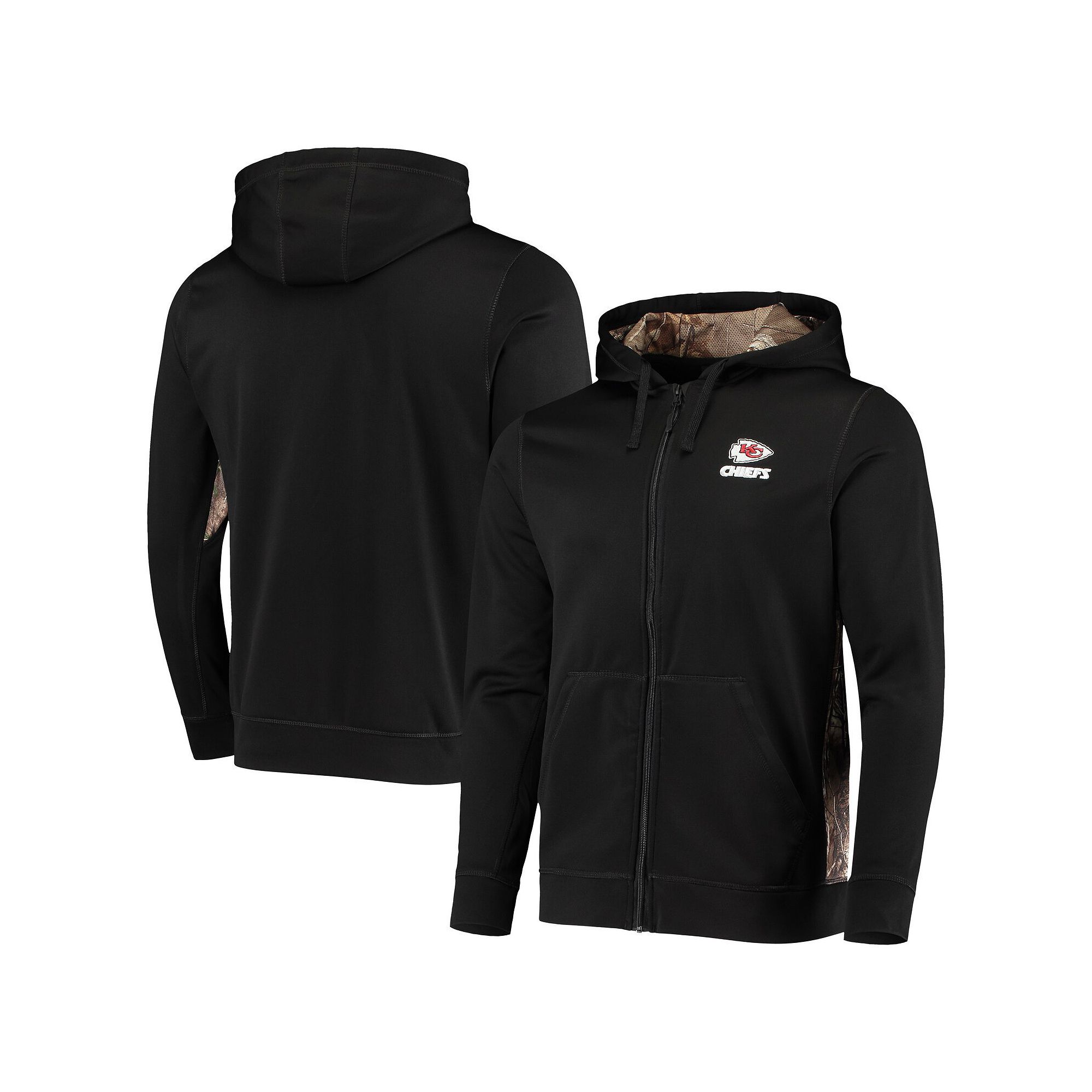 Mens Dunbrooke Black/Realtree Camo Kansas City Chiefs Decoy Tech Fleece Fu