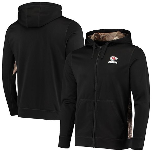 Men's Dunbrooke Heather Black Kansas City Chiefs Freestyle Coated Tech Fleece Full-Zip Jacket Size: Medium