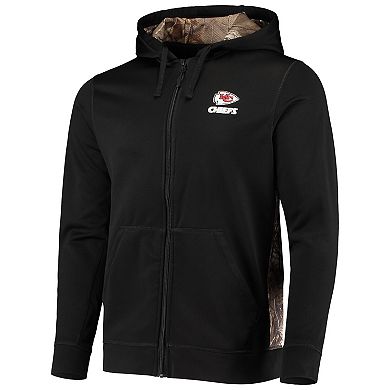 Men's Dunbrooke Black/Realtree Camo Kansas City Chiefs Decoy Tech Fleece Full-Zip Hoodie