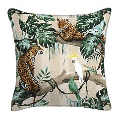 Sorra Home Preview Lagoon Square Outdoor/Indoor Large Knife Edge Throw Pillow 24 in. x 24 in. (Set of 2)
