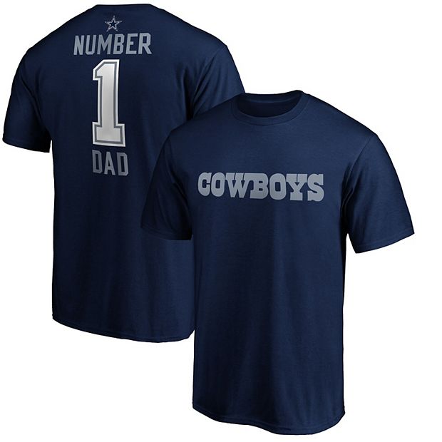 Men's Dallas Cowboys Fanatics Branded Navy #1 Dad Big & Tall T-Shirt