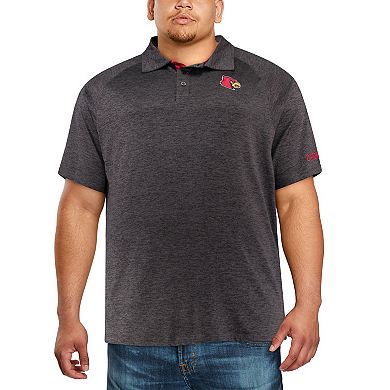 Men's Colosseum Black Louisville Cardinals Big & Tall Down Swing Polo