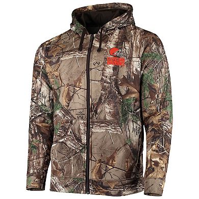 Men's Dunbrooke Realtree Camo Cleveland Browns Trophy Tech Fleece Full ...