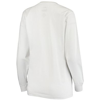 Women's Pressbox White Oklahoma Sooners Big Block Whiteout Long Sleeve T-Shirt