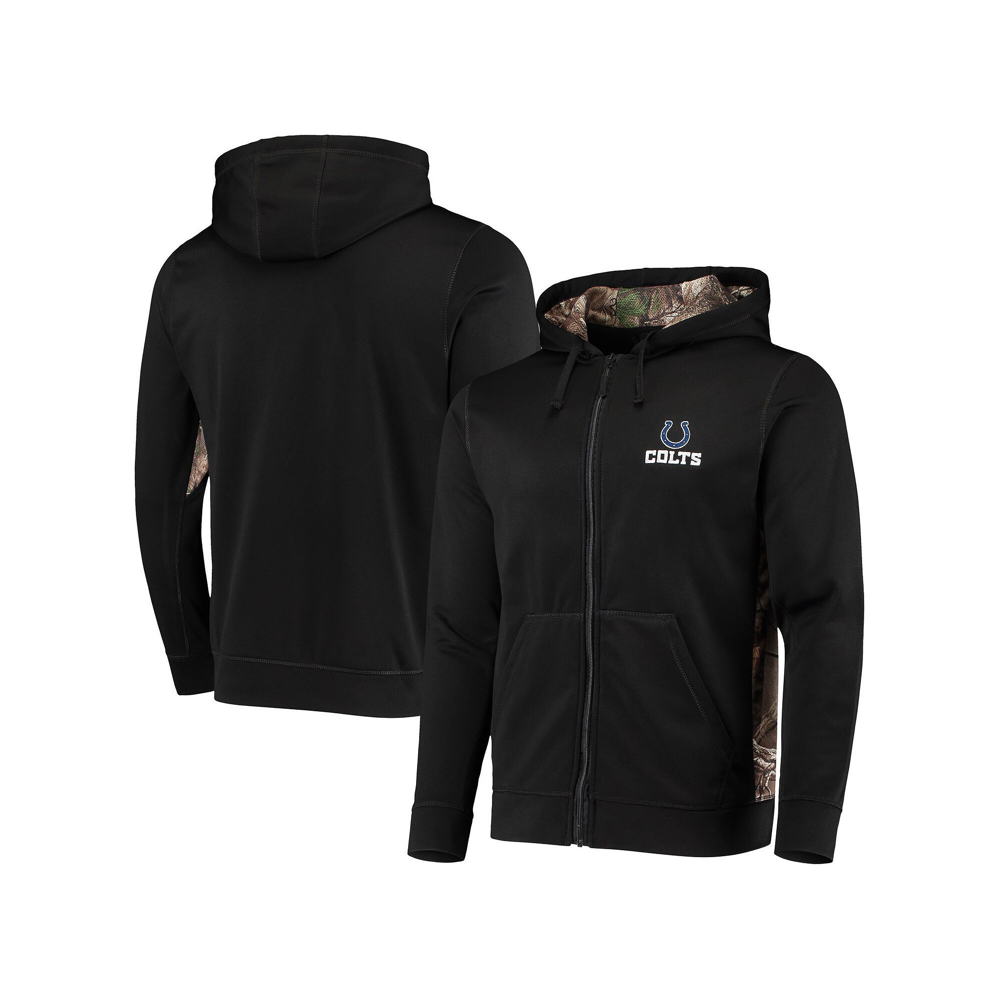 Mens Dunbrooke Black/Realtree Camo Indianapolis Colts Decoy Tech Fleece Fu
