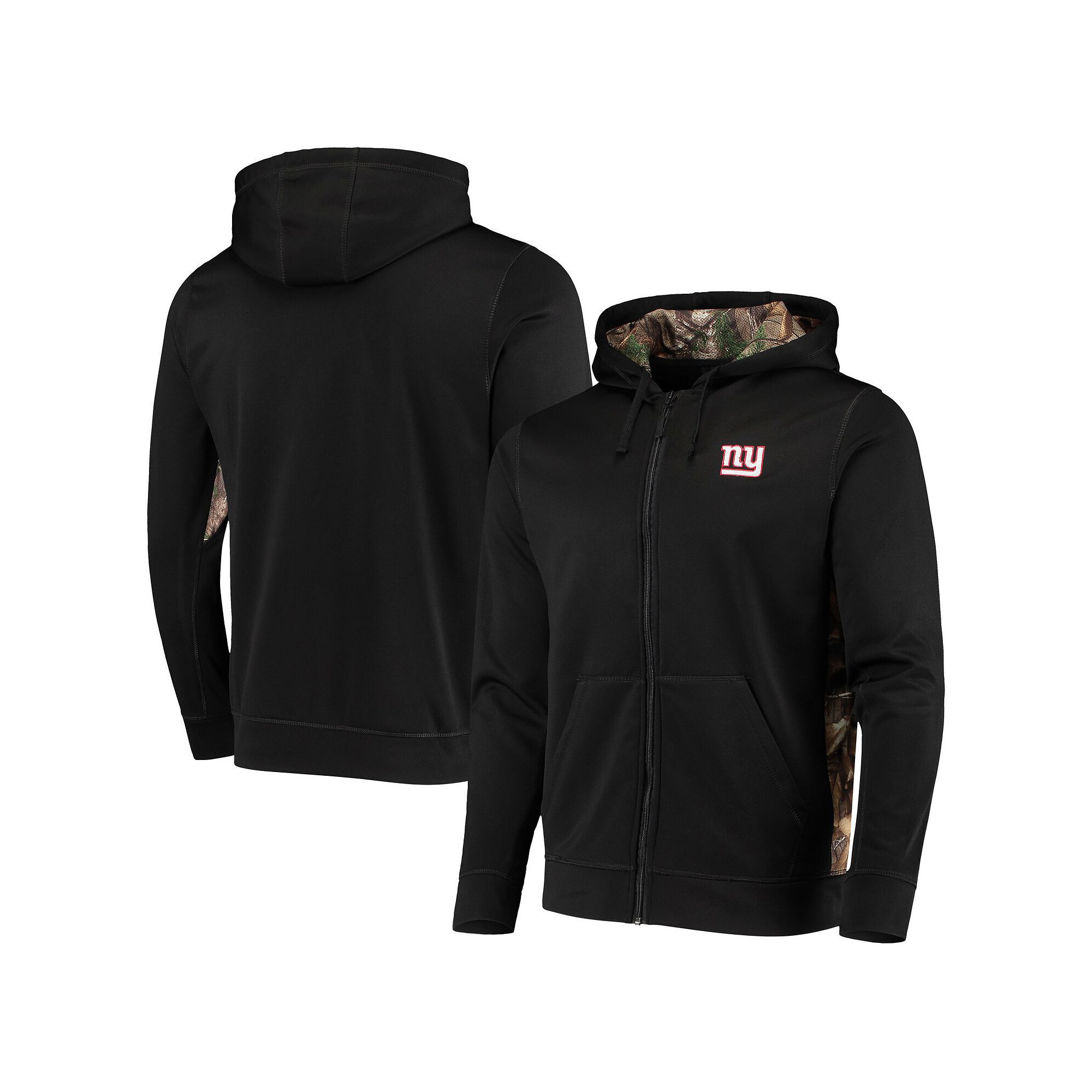 Mens Dunbrooke Black/Realtree Camo New York Giants Decoy Tech Fleece Full-