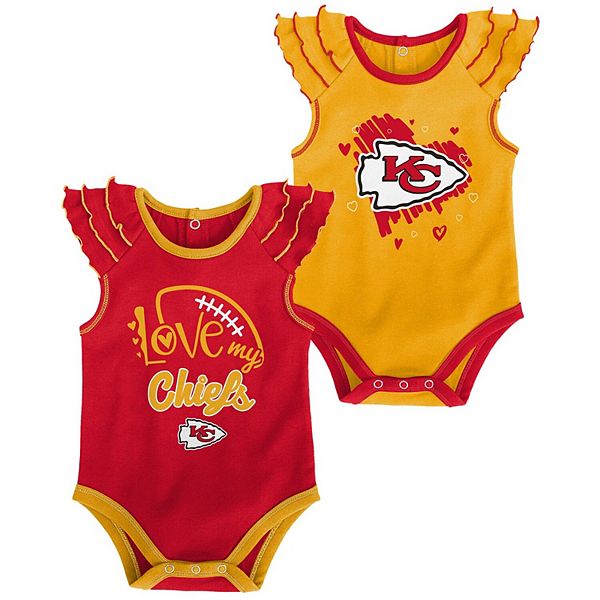 Chiefs Baby Boys 3-Piece Bodysuit, Sleep 'n Play, and Cap Set