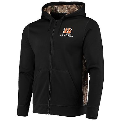 Men's Dunbrooke Black/Realtree Camo Cincinnati Bengals Decoy Tech Fleece Full-Zip Hoodie