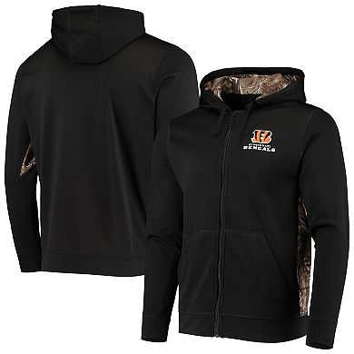 Men's Dunbrooke Black/Realtree Camo Cincinnati Bengals Decoy Tech Fleece Full-Zip Hoodie