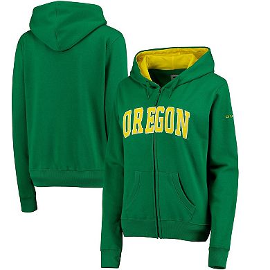 Women's Kelly Green Oregon Ducks Arched Name Full-Zip Hoodie