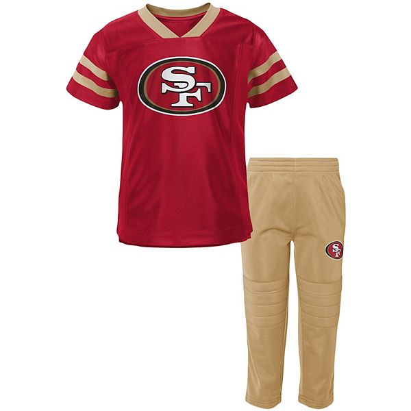 Toddler Scarlet/Gold San Francisco 49ers Training Camp V-Neck T-Shirt &  Pants Set