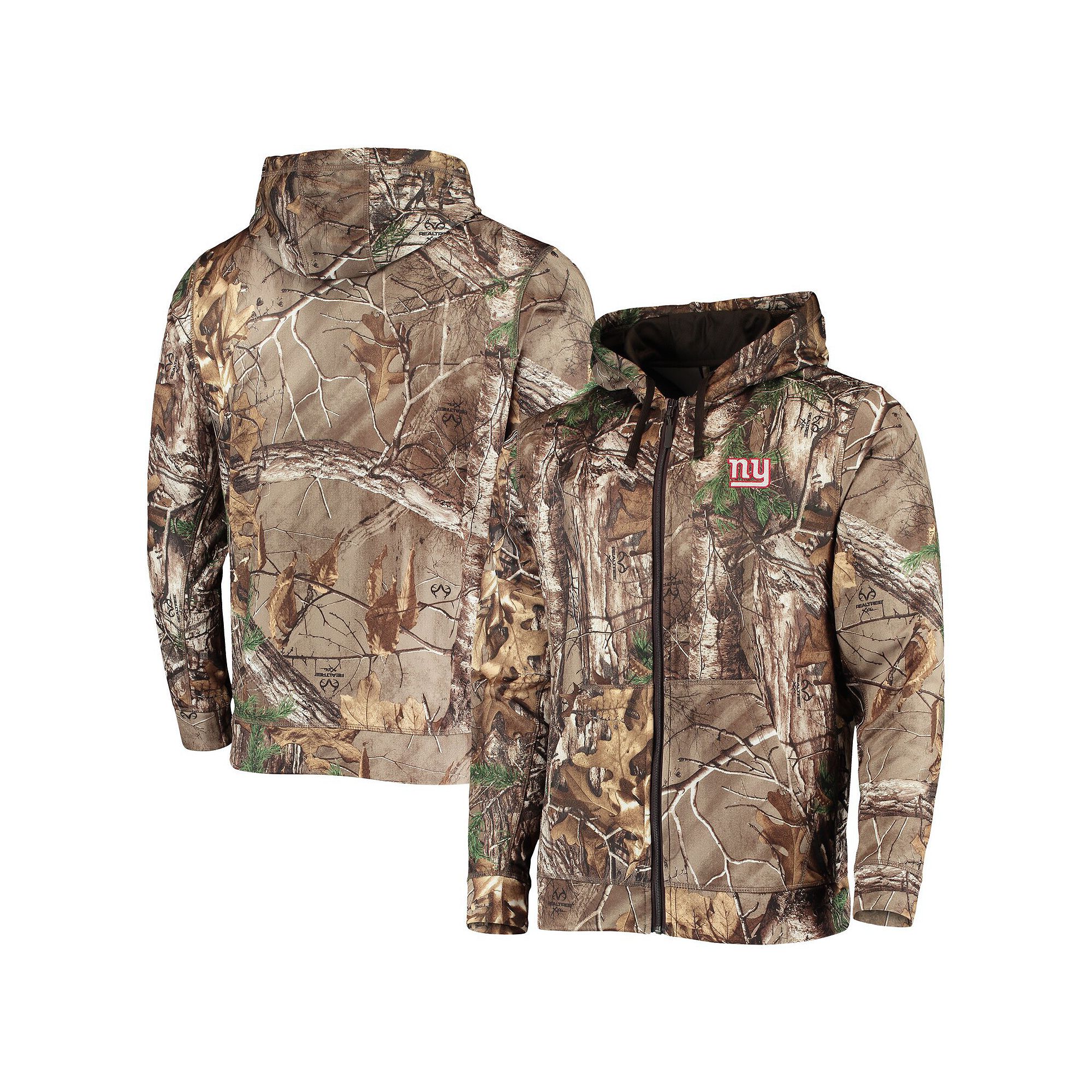 Mens Dunbrooke Realtree Camo New York Giants Trophy Tech Fleece Full-Zip H