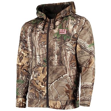 Men's Dunbrooke Realtree Camo New York Giants Trophy Tech Fleece Full-Zip Hoodie