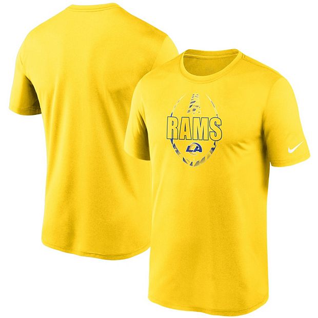 Men's Nike Gold Los Angeles Rams Fan Gear Icon T-Shirt