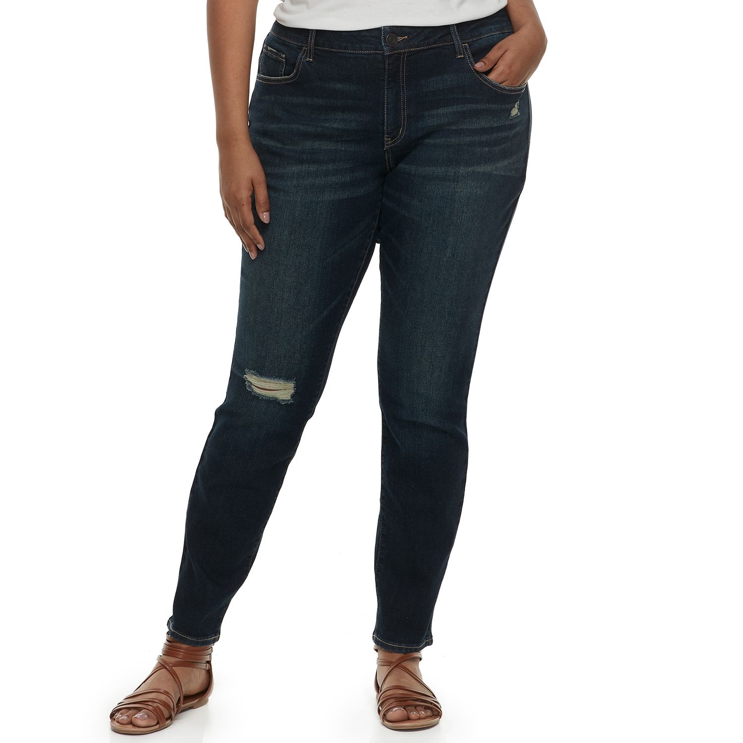 plus size low rise skinny jeans