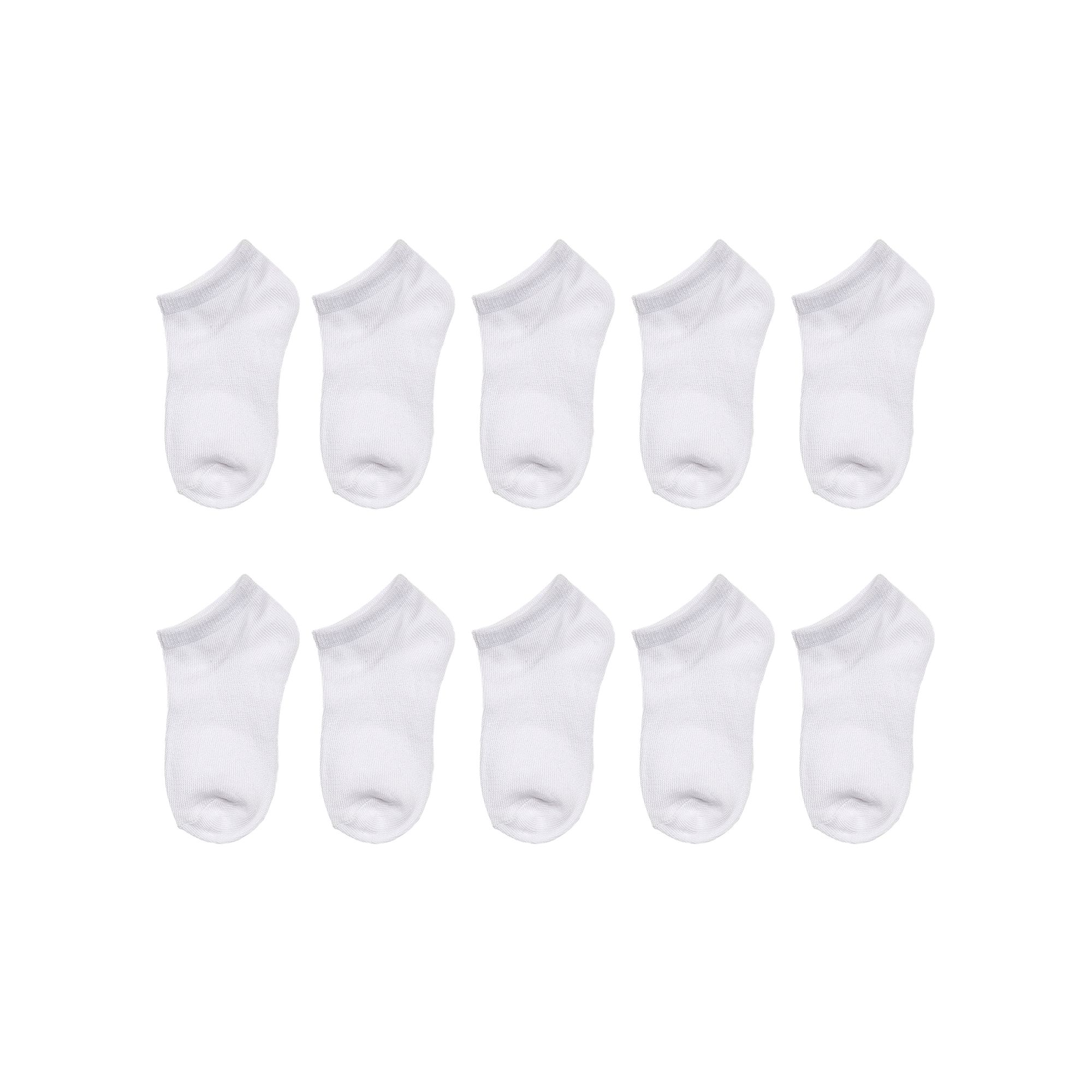 Girls SO® 10-pack Solid Low-Cut Socks, Girls, Size: 6-7 1/2, White