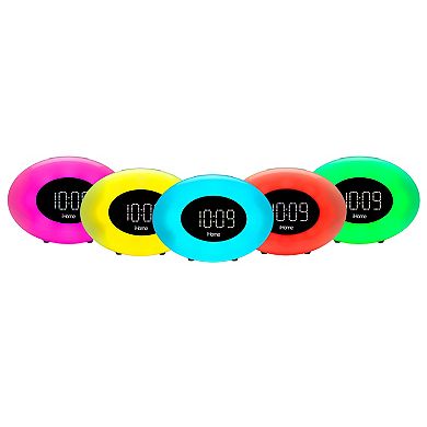 iHome iM30SC Color Changing Alarm Clock with FM Radio & USB Charging