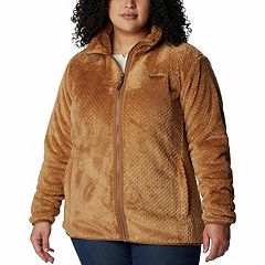 Brown Plus Fleece Jackets