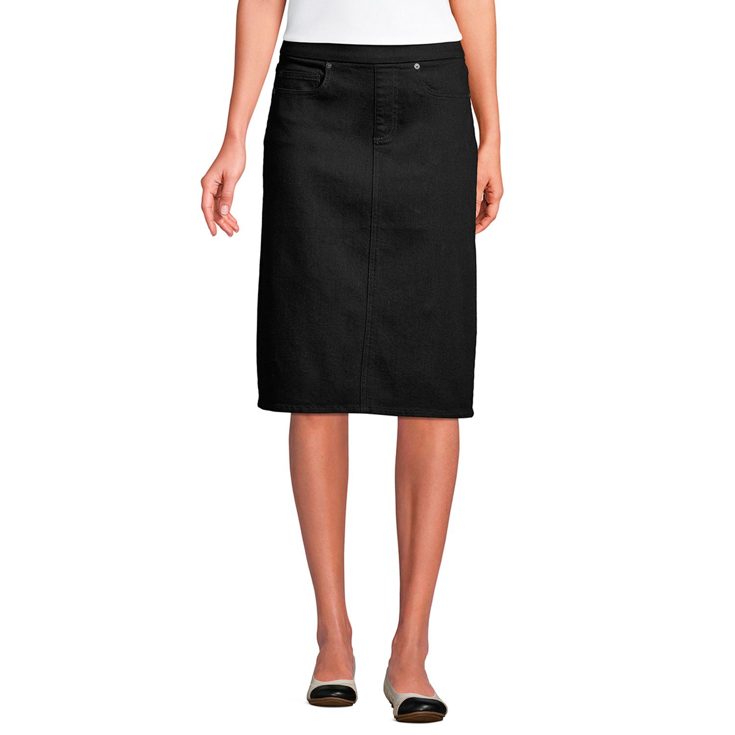 petite denim pencil skirt