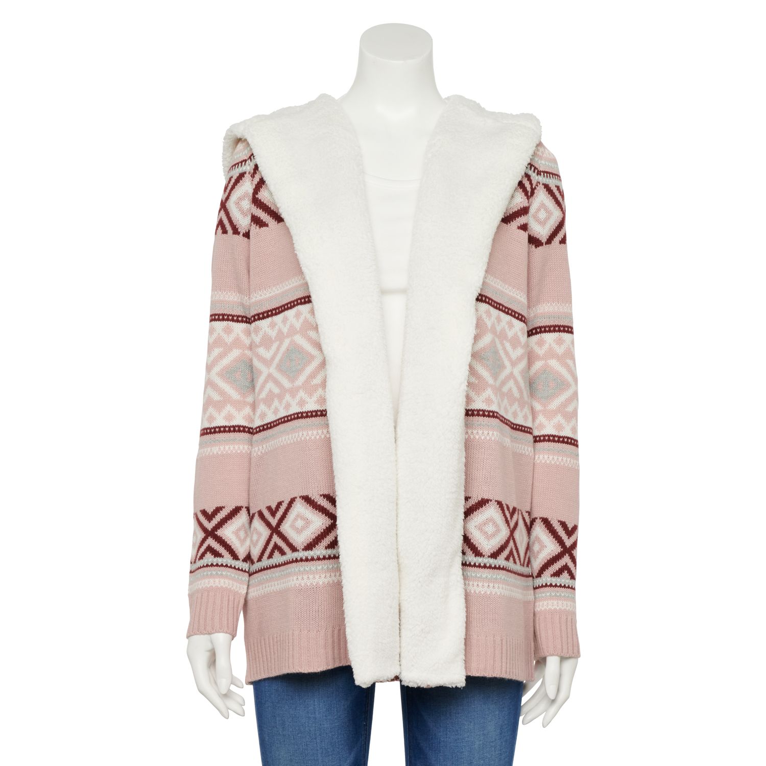 sherpa lined cozy cardigan