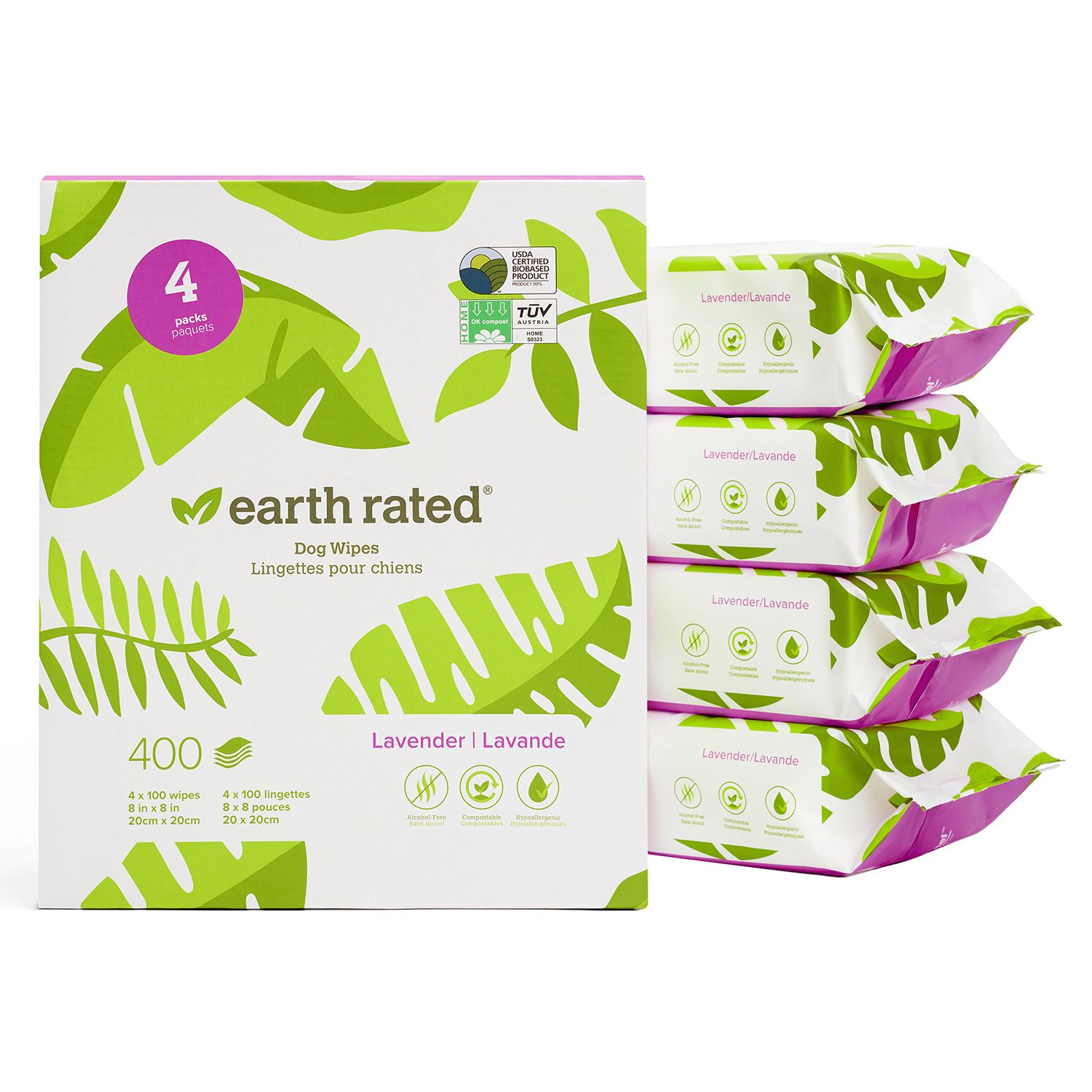 Image for Earth Rated 400 USDA Certified Biobased Wipes - Lavender at Kohl's.