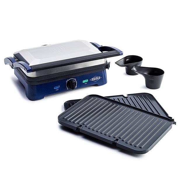 Blue Diamond Nonstick Sizzle Griddle Deluxe with Grill Plate Set